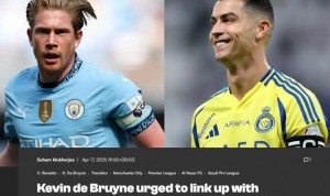 加拉：德布劳内能帮C罗完成千球成就，C罗会喜欢和他一起踢球的